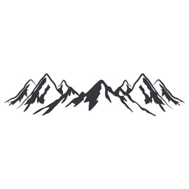 GRAZDesign Wall Tattoo Mountains, Camping, Camper, Travel Sticker for Living Room, Hallway, Bedroom, Motorhome, Indoor and Outdoor Use, 169 x 40 cm, Dark Grey
