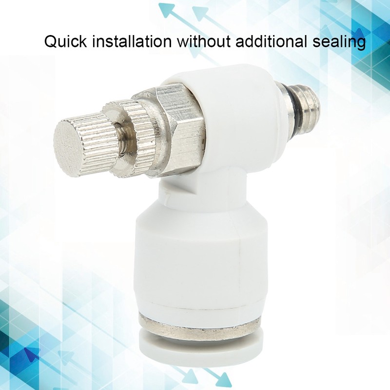50Pcs Air Flow Control Valve Pneumatic White Adjustment Durable Quick
