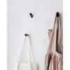 anaan One-Tenth Wooden Wall Coat Rack Coat Hooks Walnut, Beechwood