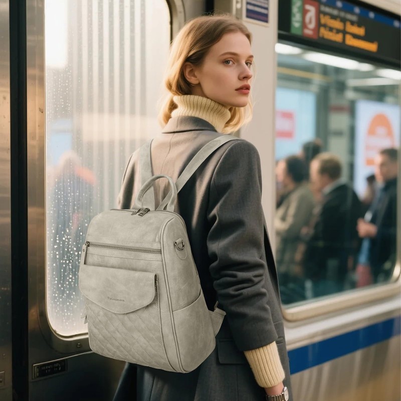 Backpack Purse for Women Leather Anti-Theft Travel Backpack Purse