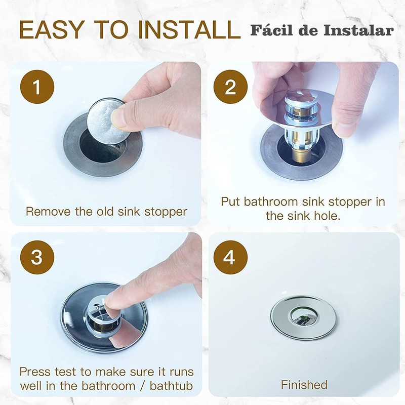 Tapón Universal Fregadero de baño, tapón de Drenaje de latón(1)