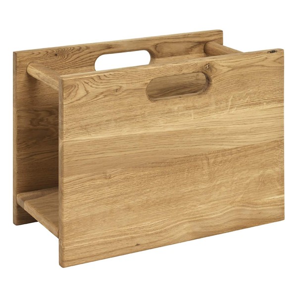 HAKU Furniture Magazine Rack, Wood, Oak Oiled, 21x40x30 cm