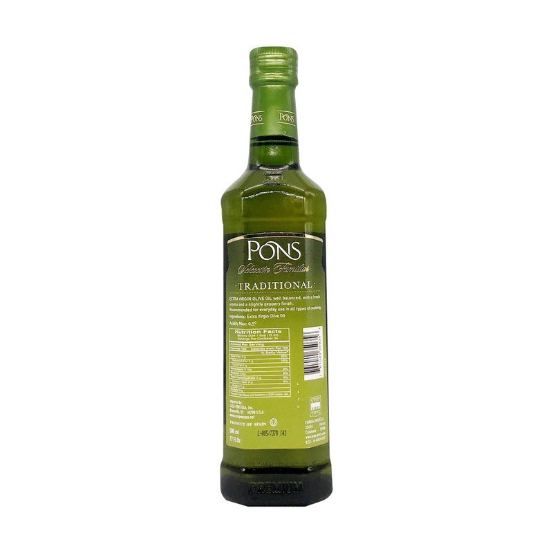 PONS Extra Virgin Traditional Olive Oil, 17 FZ
