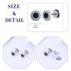 feilok flat Stud Earrings for Women Men Stainless Steel Piercing