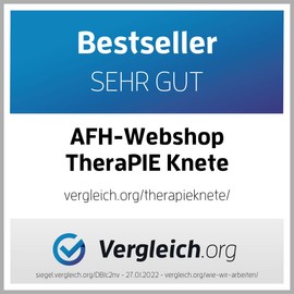 AFH Webshop Therapie Knete | 85 g | Therapie Knetmasse | 8 Verschiedene Stärken (gelb: mittel weich)