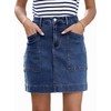 Sidefeel Women's Denim Skirt High Waisted Stretch Casual Mini Skirt