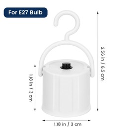 Gadpiparty 20 Pack E27 Emergency Bulb Socket Holder - 1500mAh Rechargeable with Heavy-Duty Hook, IP44 Waterproof 3 Modes, Compatible with 9W/12W LED Bulbs for Power Outage Hurricane Camping Hiking Ho