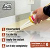 Liquid Rubber Caulk - Hybrid Adhesive and Protective Sealant, White,