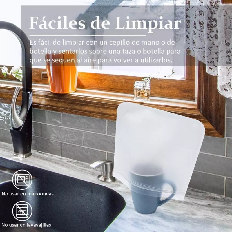 20 Piezas Bolsas Ziploc De Reutilizables Para Alimentos