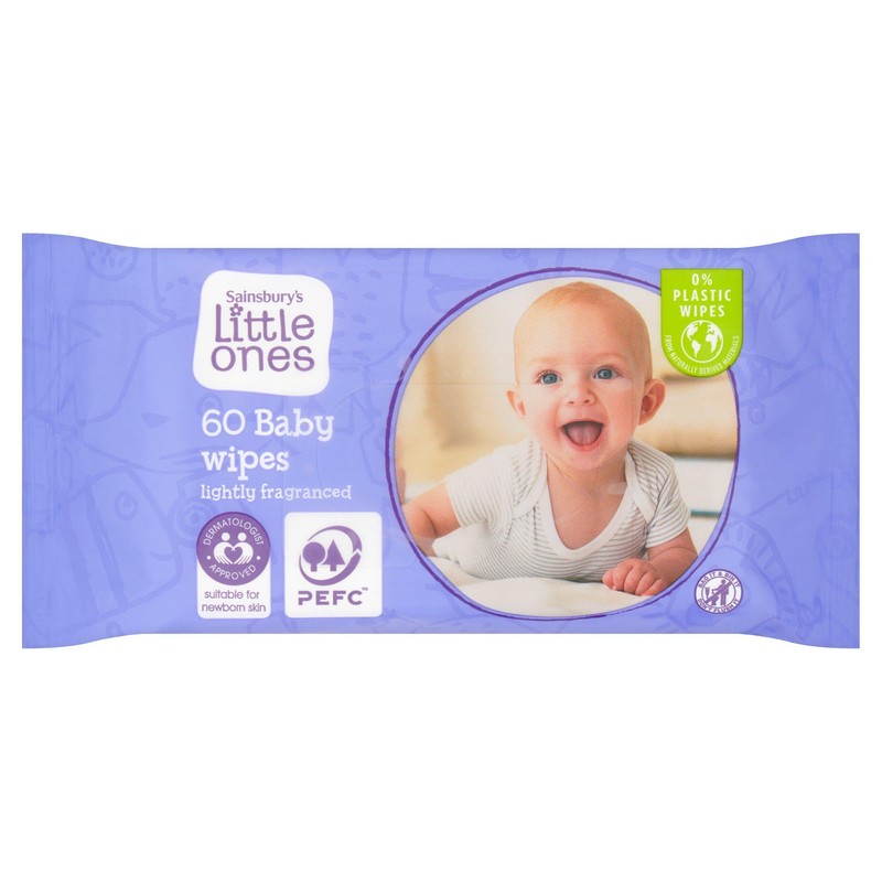 2x Little Ones Wipes Lightly Fragranced Wipes 60 Pack