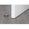 Door Stop Adhesive Floor Mounted Decorative (Brass Mate- Black)