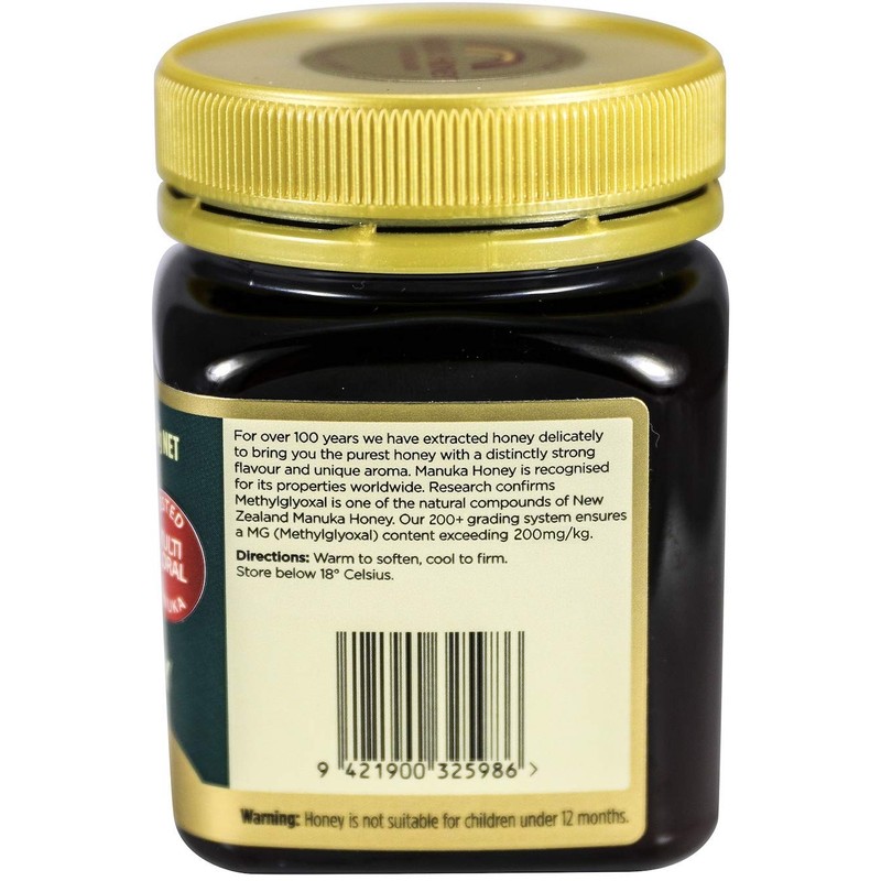 Nelson Honey Natural Manuka Honey, 200+MG Factor, 250g (.55lbs), Genuine