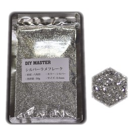 DIY MASTER Silver Glitter Flake 0.4mm 50g