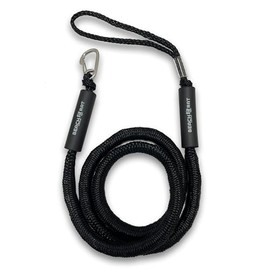 Beach Rat 7-14’ Bungee Boat Anchor & Dock Line with Stainless Steel Clip – Reduces Shock to Anchors, Docks, Cleats & Pylons – Boat Rope That Stretches – Beach Rat Anchor Accessory (Black)