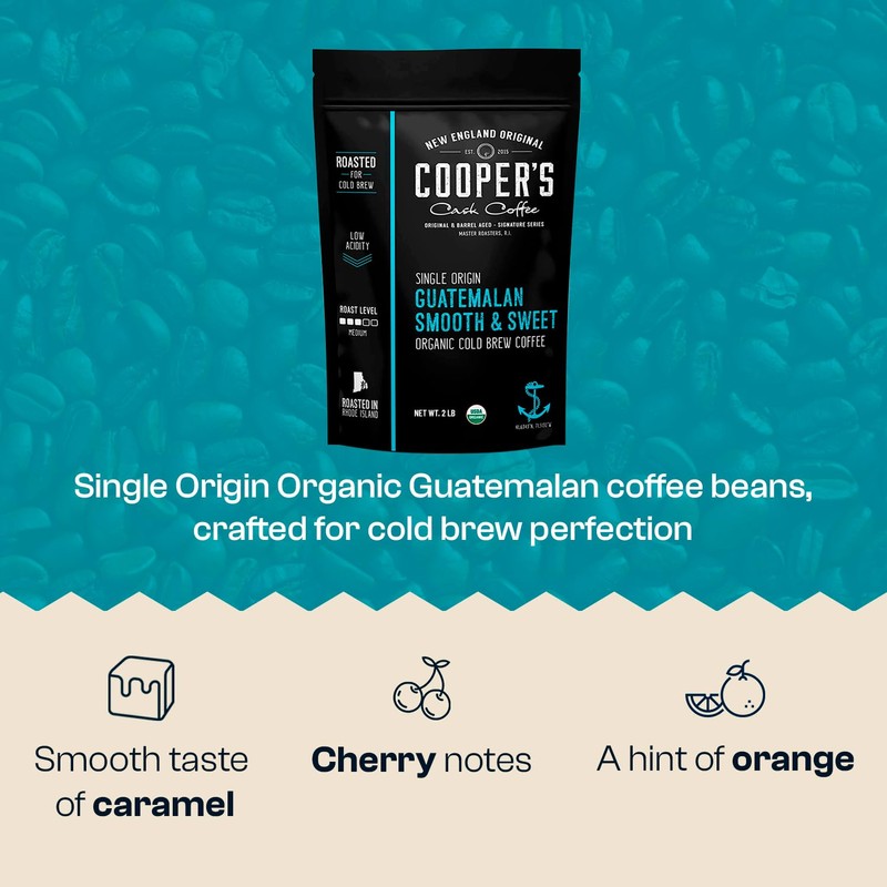 Guatemala Organic Cold Brew Coffee, Single Origin, Gourmet Beans, Tasting