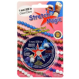 Stretch Magic Pepperell 1mm Bead and Jewelry Cord, 5m, Clear