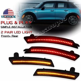 Unbranded 4PCS For Mini Cooper R55 R56 R57 R58 R59 R60 Front Rear LED Side Marker Lights