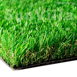 SunVilla 6'X12' Artificial Grass Realistic 【 Customized Sizes 】 Grass Height 1 3/8" Indoor/Outdoor Artificial Grass/Turf Many Sizes 6FTX12FT (72 Square FT)