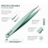 Pointed Tweezers for Eyebrow, Ingrown Hair, Splinter, Blackhead & Tick