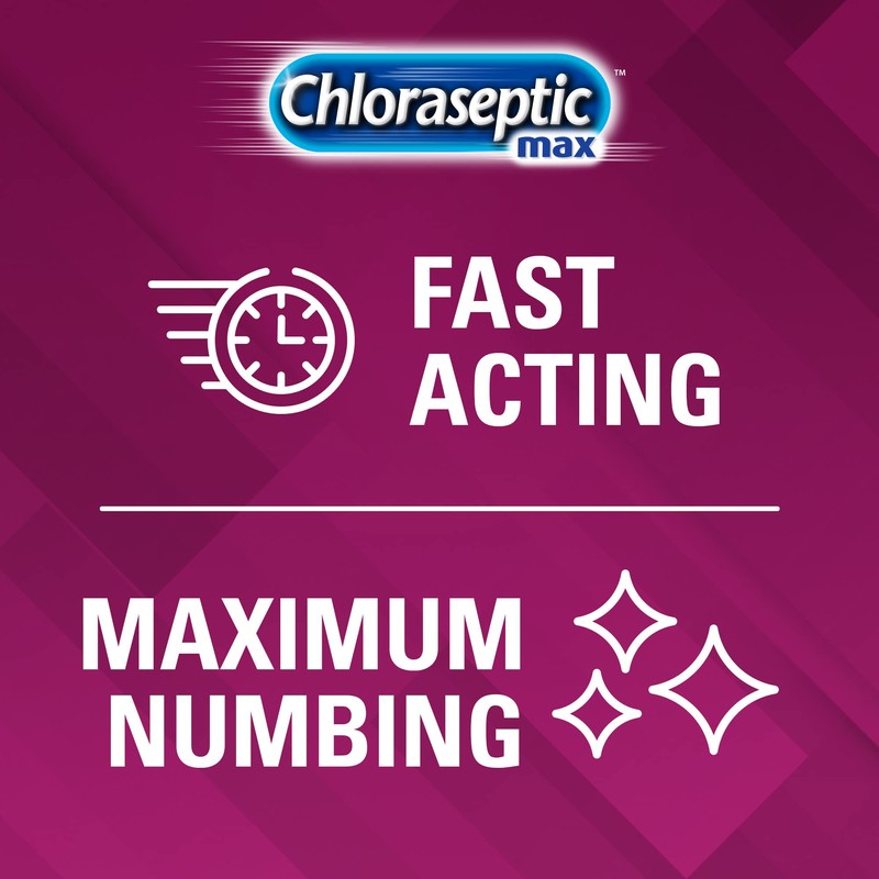 Chloraseptic Max Strength Sore Throat Lozenges, Wild Berries, 15 Count,