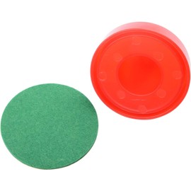 MOUJUCHI Air Hockey Pushers, 60mm Light Weight Air Hockey Red Replacement Pucks & Slider Pusher Goalies for Game Tables, Accessories, Equipment (2 Striker, 4 Puck Pack)-Red