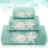 Gilprop 3 Pcs Coastal Ocean Bath Cotton Towels Set Including
