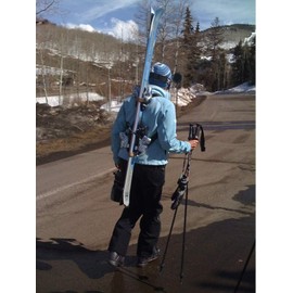 Mountain Goat Ski Tote Ski Carrier Backpack Sling for Hands Free Ski Hiking Backcountry Lightweight Ski Backpack Compact Shoulder Strap for Carrying Skis and Poles Easily Transport Gear Adjustable