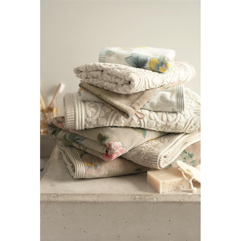 Pip Bath Towel Les Fleurs Colour White Size 70 x