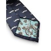 Frederick Thomas navy tie with moustache design movember