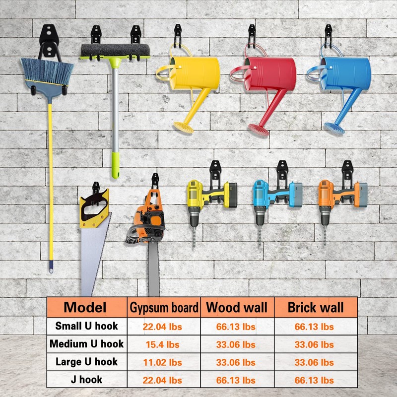 HUPBIPY 12 Pack Garage Hooks Heavy Duty Utility Steel with