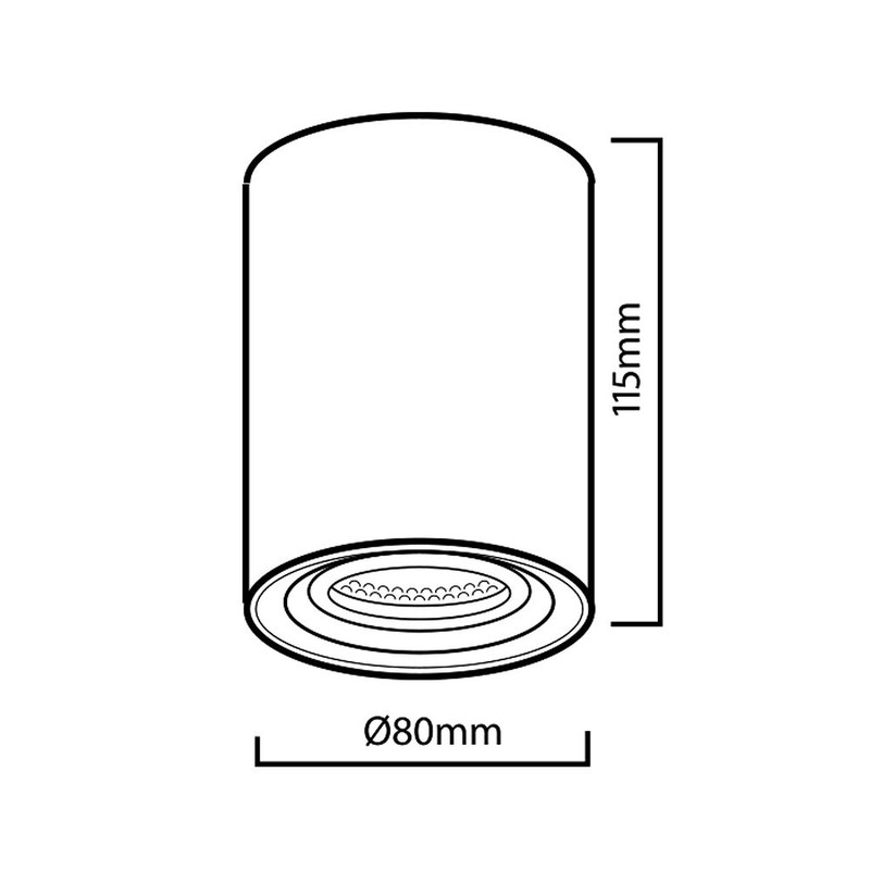 Maclean MCE422 Ceiling Light with GU10 Socket for LED Halogen