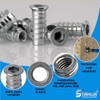Stahlia Screw-in Nut M8 x 15 Thread Insert Wood Steel