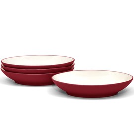 Noritake Colorwave Bowl, Coupe Pasta, 35 oz, 9 1/4", Set of 4 in Raspberry/Red.,