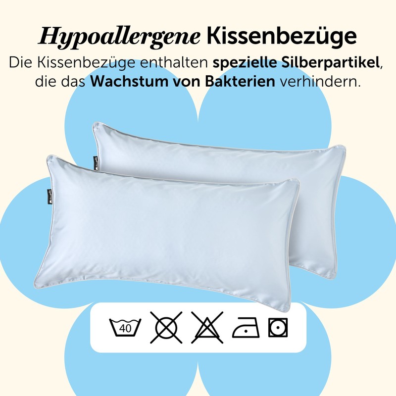 Cloudpillo Pack of 2 Deluxe Pillowcases - 300TC Cotton, Ultra