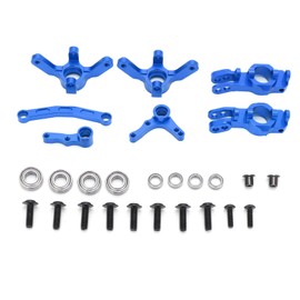 Rear and Front Hub Carrier and Steering and CHub Carrier with Bearings for 1/10 RC(Blue )