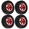 MN86 1/12 CarRed Aluminum Wheel Hub Rubber Tire RC Parts