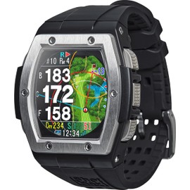 Shot Navi Crest GPS Golf Navigation, Black x Silver, Golf Range-finder, OK for Competitions, Height Difference, Fairway Navigation, Green View, Compatible with Overseas Courses