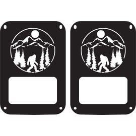 JeepTails Bigfoot Under The Moon Tail Lamp Light Covers Compatible with Jeep JK Wrangler - Set of 2