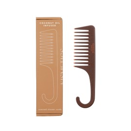 KISMETICS - Coconut Oil Infused, Scented Shower Comb, Wide Tooth Comb for Detangling Wet or Dry hair. For All Hair Types…