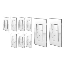 Sanelec Pack 10pz De Placas Sanelec Cordoba 3 Apagadores 4634 Acero