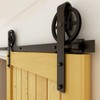 CCJH 6ft Heavy Duty Sturdy Sliding Barn Door Hardware Kit