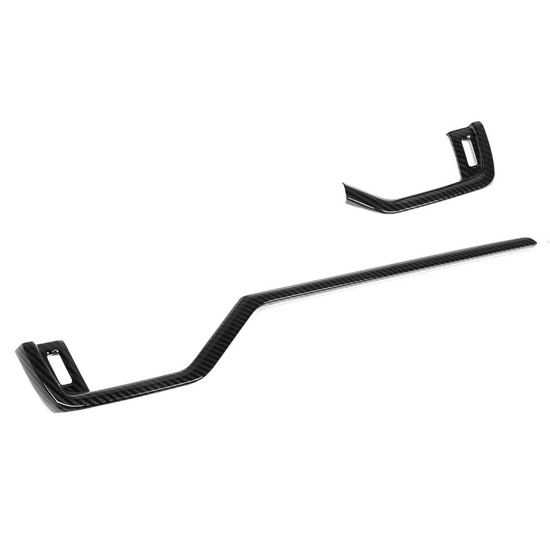 2pcs Carbon Fiber Style Central Control Side Air Vent Trim