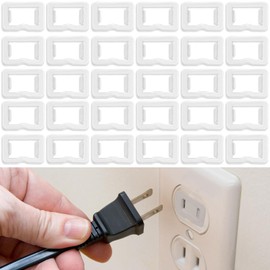 30 Pack Loose Outlet Plug Fix - Secure Plug Lock for Loose Wall Sockets, Fire-Safe Adhesive Insert Universal 110V Receptacle Stabilizer, Prevents Power Cutoffs & Falling Plugs