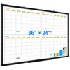 36" x 24" Magnetic Dry Erase Calendar Whiteboard, 4 Month