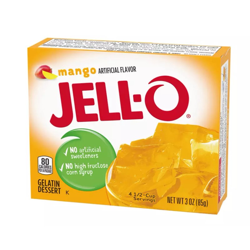 Jell-O Mango Gelatin Dessert Mix, 3 oz Box