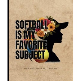 Softball Favorite Subject College Ruled Notebook:: Composition Softball Notebook Journal for Girls Softball - 100 pages - 7.25” x 9.5” - School Softball Gift for Girls