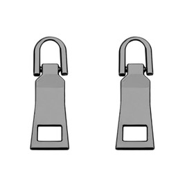 DEVENTORZ Zipper Slider Replacement Pulls, Set of 2, Metal Zippers, Handles, Replacement, Zipper Repair, Backpack, Wallet, Clothes, Boots, Etc., DIY Crafts, Handmade, Sewing, Easy Installation, Black