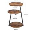 BEWISHOME Round End Table Side Table with Metal Frame, Accent