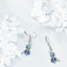 YAFEINI Cello Earrings 925 Sterling Silver Cello and Cello Bow Dangle Drop Earrings Cello Jewelry Music Gifts for Women Cellist