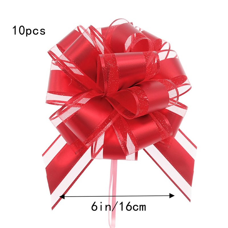 Gift Bow, Red, Large (16 cm), Pack of 10 Gift